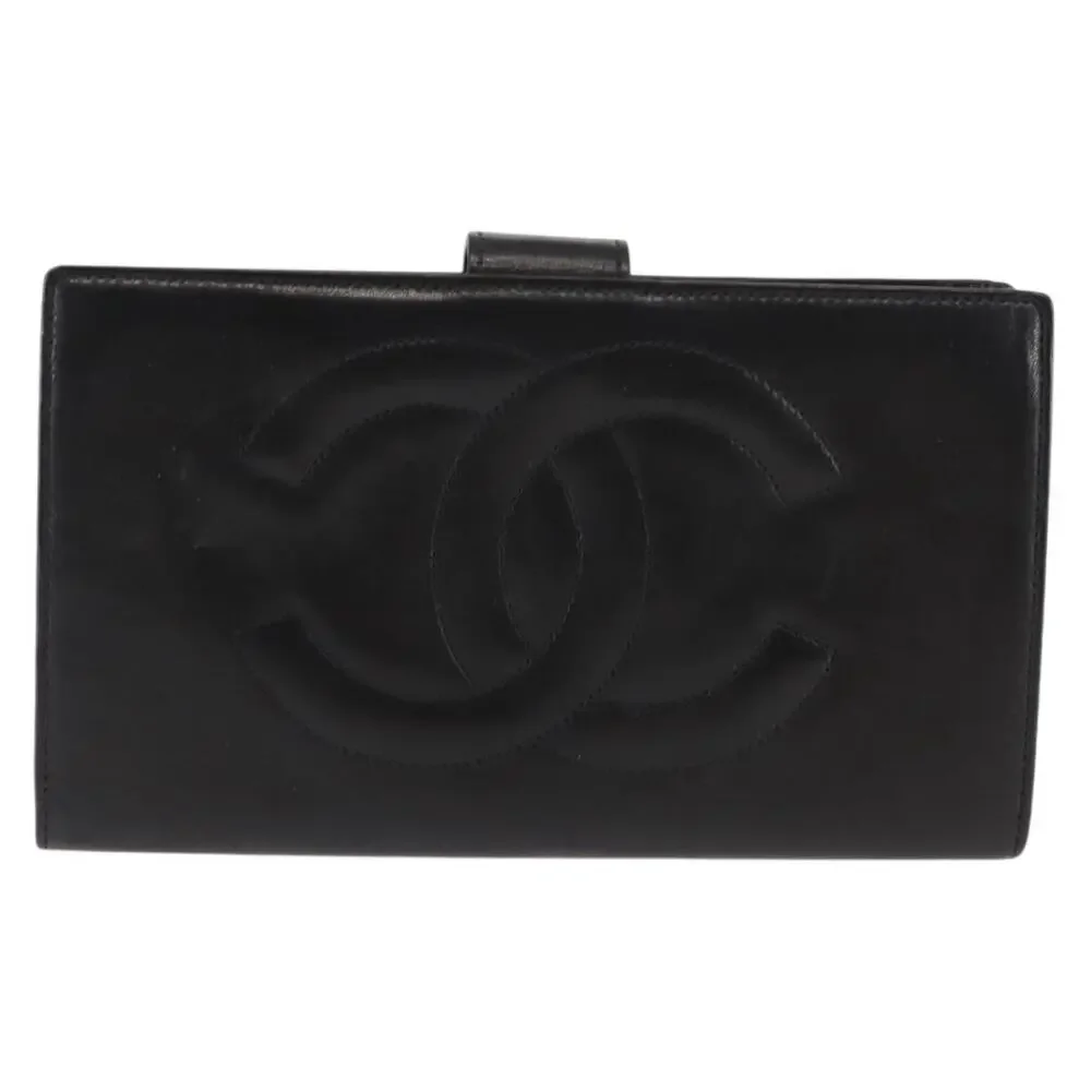 Chanel Lambskin Leather CC Long Wallet Black